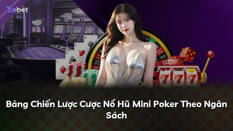 Bảng Chiến Lược Cược Nổ Hũ Mini Poker Theo Ngân Sách